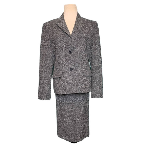 Talbots Jackets & Blazers - Talbots wool tweed skirt blazer suit set size 8